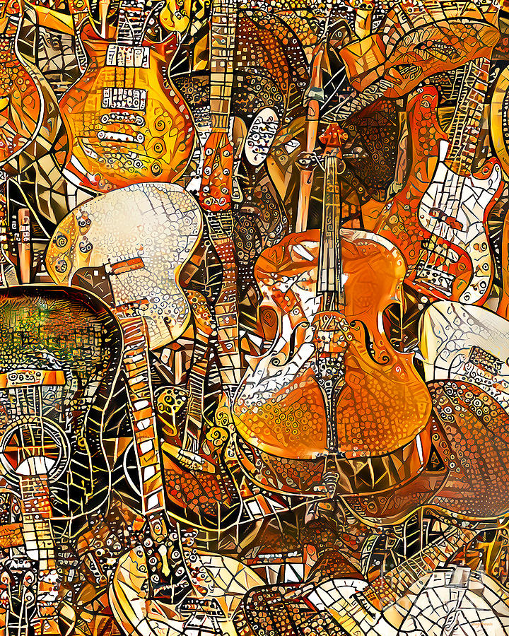 String Instruments in Contemporary Art 20210216 Photograph by Wingsdomain Art and Photography