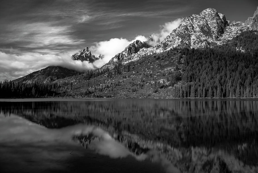 String Lake Black And White Reflection Photograph by Dan Sproul