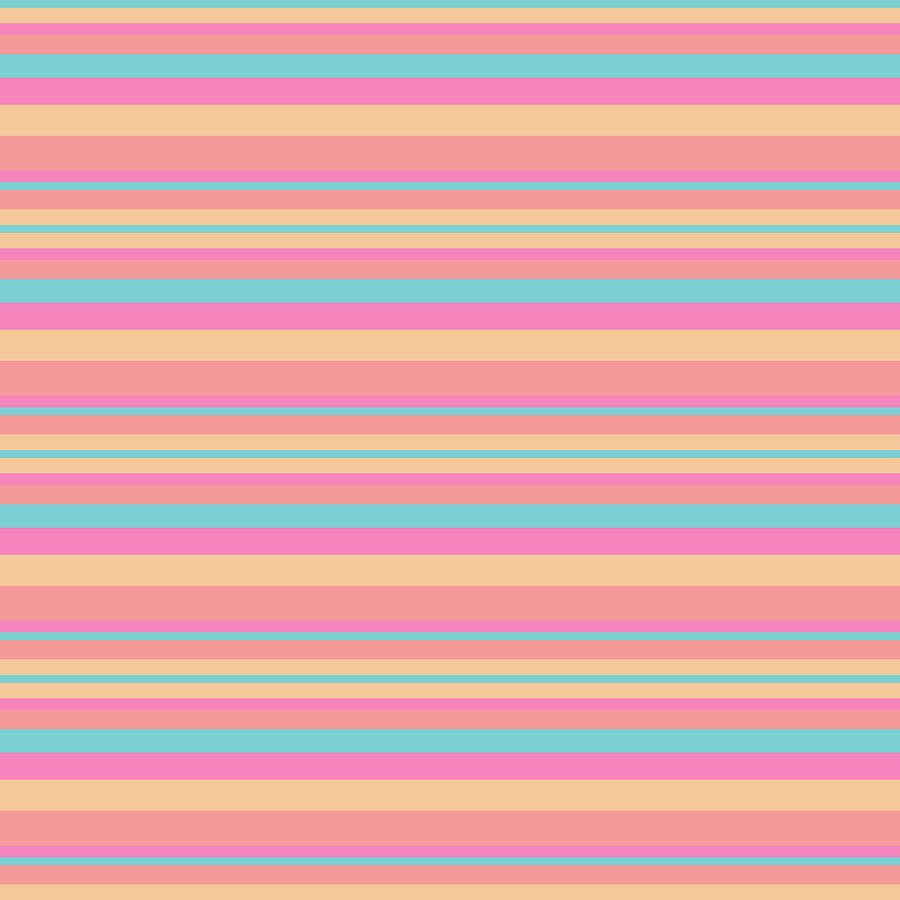 Stripe SalmonPinkBeigeTurquoise by Max Coffey Stripe SalmonPinkBeigeTurquoise by Max Coffey