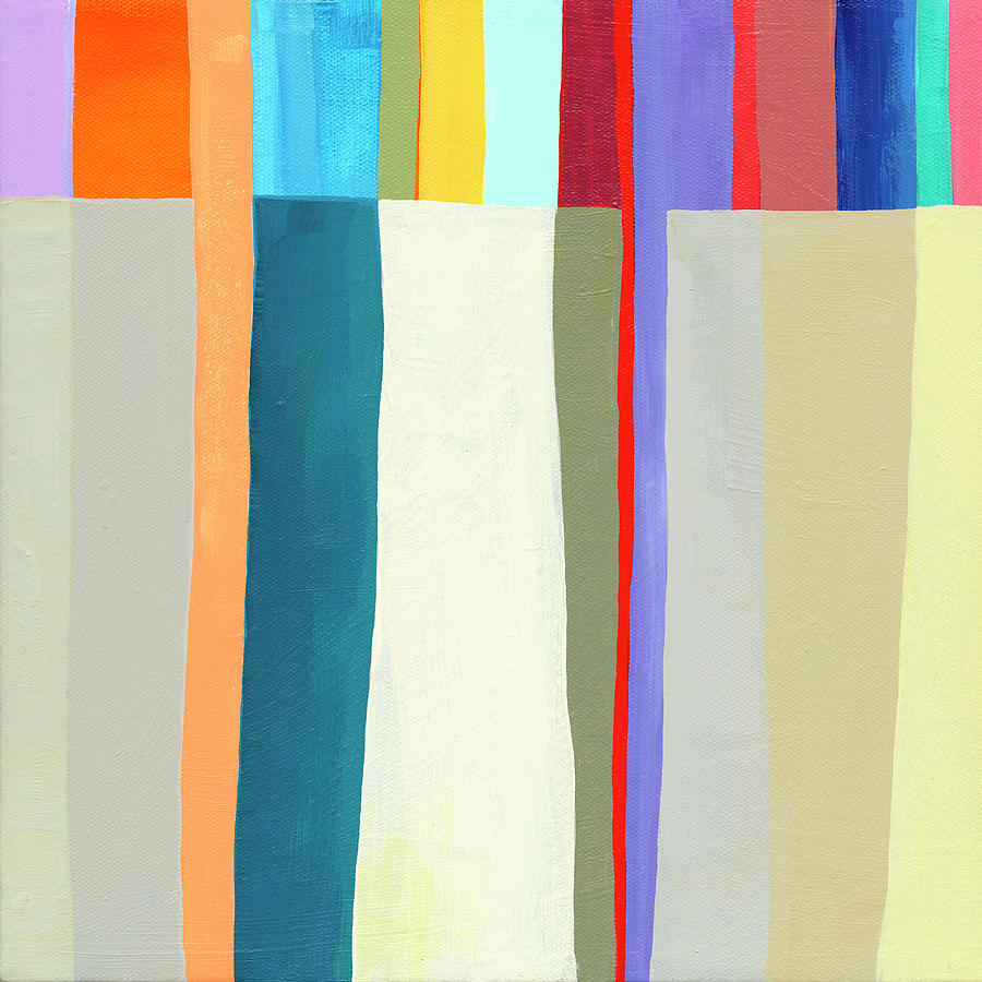Pattern Painting - Stripe Study #9 by Jane Davies