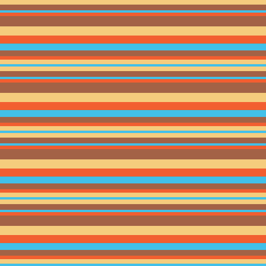 Stripe TurquoiseCoralBeigeBrown by Max Coffey Stripe TurquoiseCoralBeigeBrown by Max Coffey