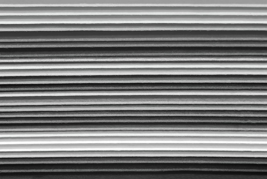 Striped Grey Paper Textured Photograph by Severija Kirilovaite
