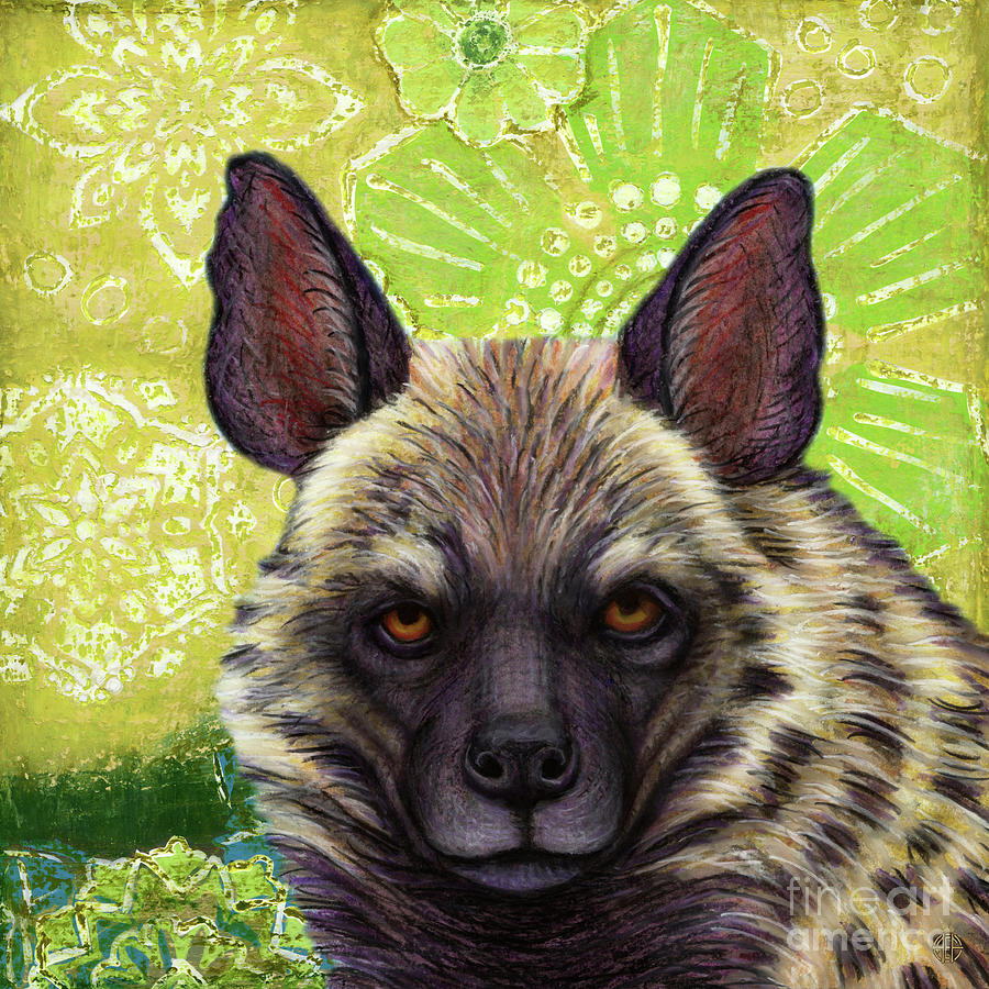 Striped Hyena Abstract Painting by Amy E Fraser