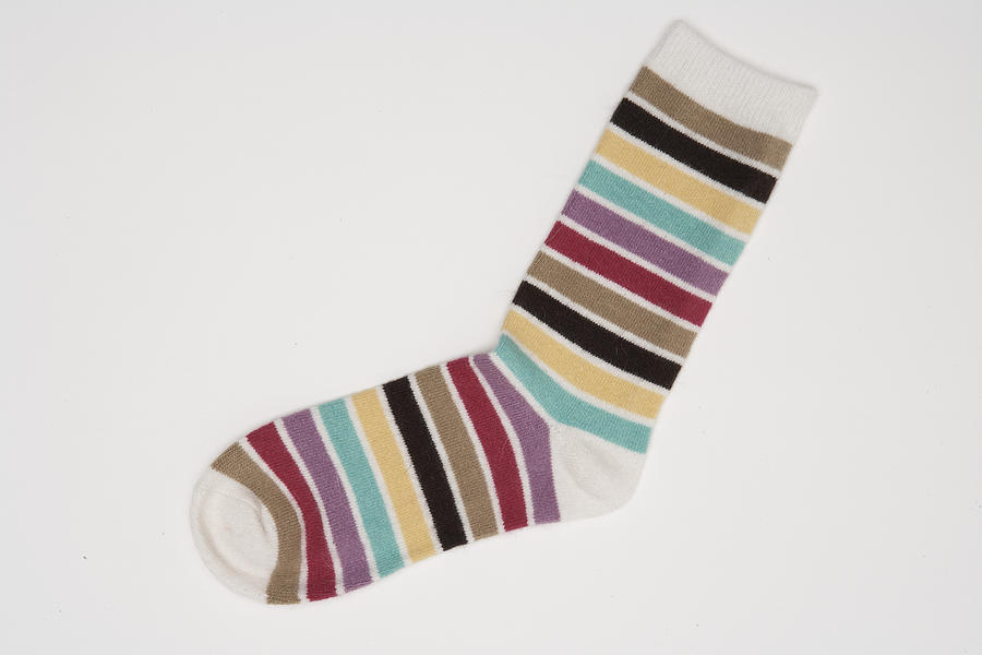 Striped sock Photograph by Thomas Northcut