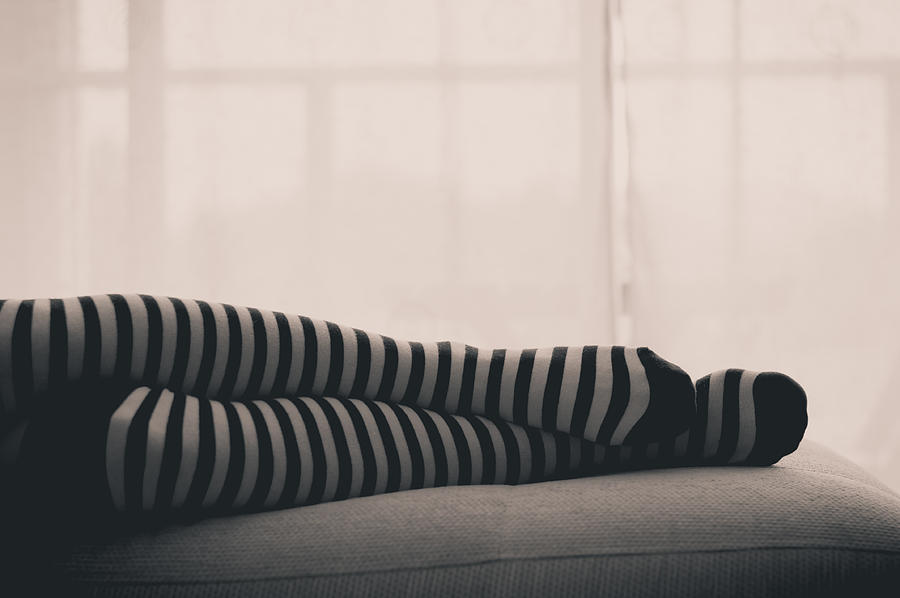 Striped socks Photograph by Raquel Artero