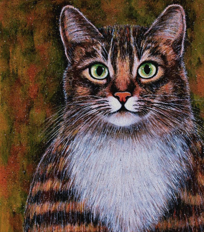Striped Tabby Painting by Natalie Holland