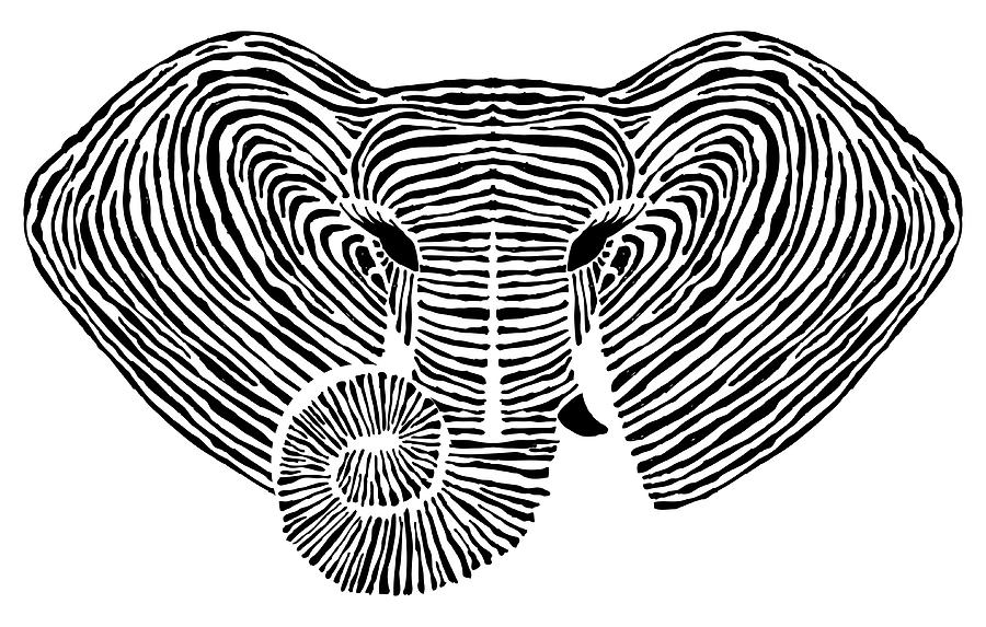 Stripped Elephant Digital Art by LaSonia Ragsdale