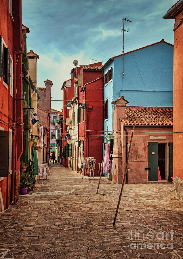 Strolling through Burano Photograph by The P