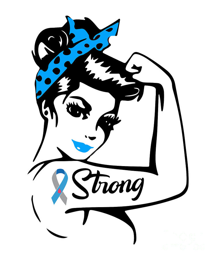 Strong Rosie Type 1 Diabetes Mom Type 1 Diabetes Awareness Digital Art ...