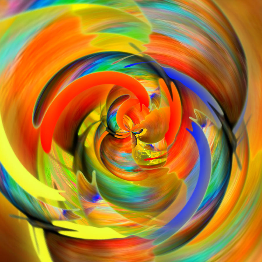 Strong Swirling Abbey Digital Art by Gayle Price Thomas
