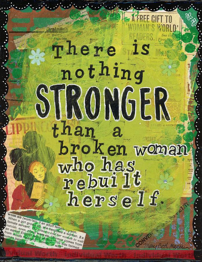 Strong Woman Mixed Media by Mary Beth Harris Maassen - Pixels