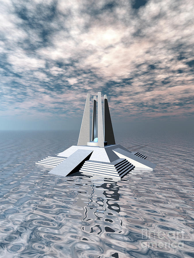 Structural Tower of Atlantis Digital Art by Phil Perkins