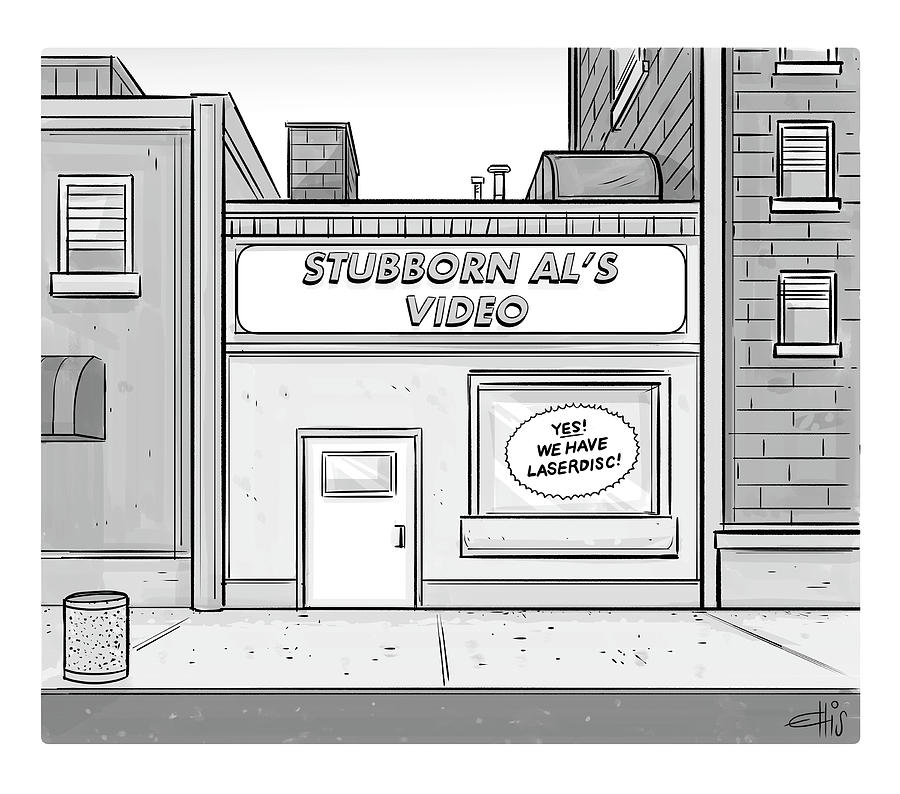 Stubborn Als Video Drawing by Ellis Rosen