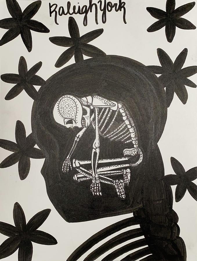 Stuck In My Head Drawing By Kaleigh York