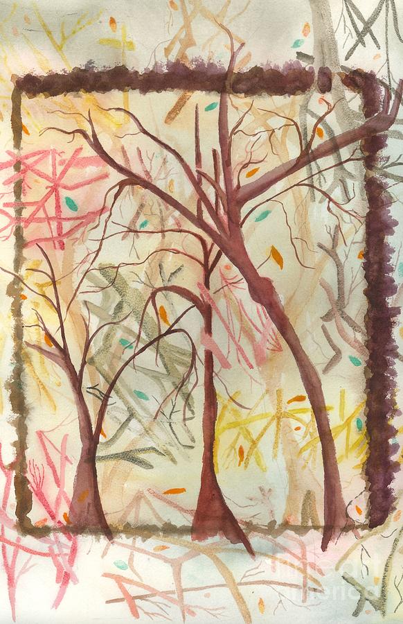 Tree Painting - Stuck in the Middle by L A Feldstein