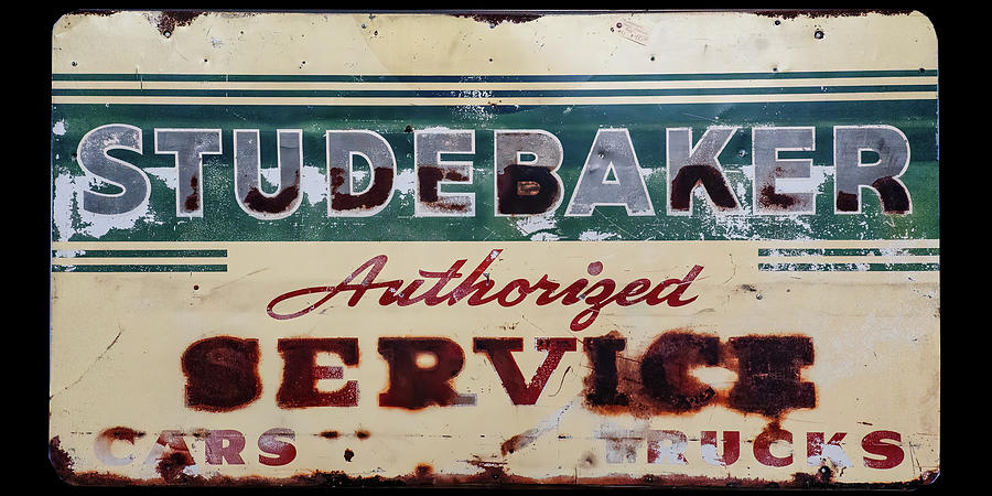 Man Cave Sign Photograph - Studebaker Service sign by Flees Photos