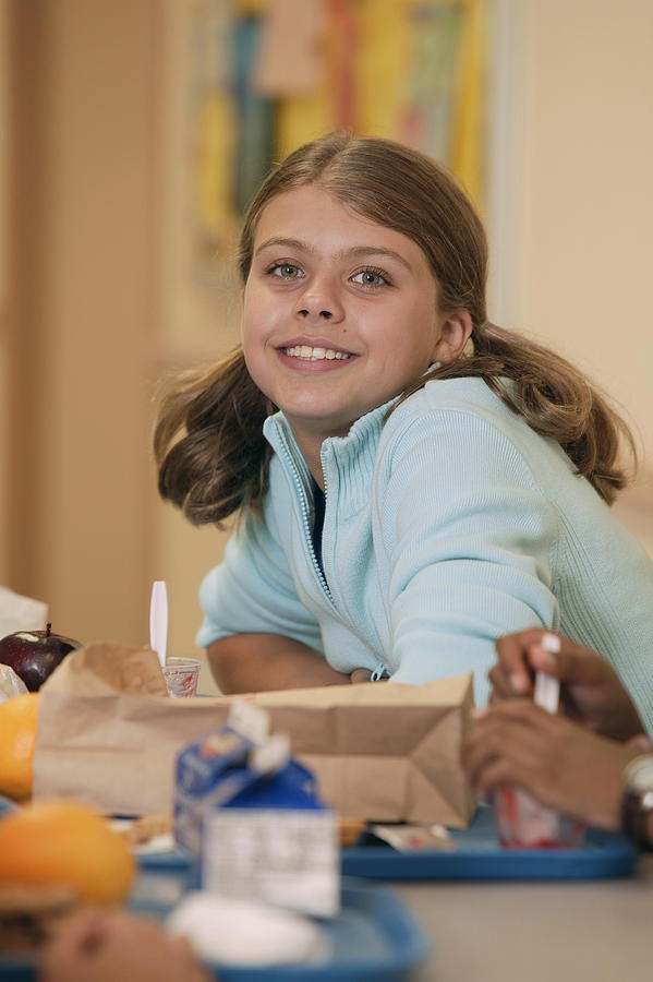 Student at lunch Photograph by Comstock Images