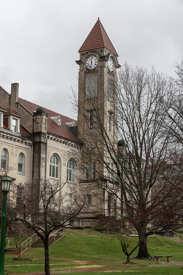 Student Building Clock Tower Indiana University Photograph By John ...