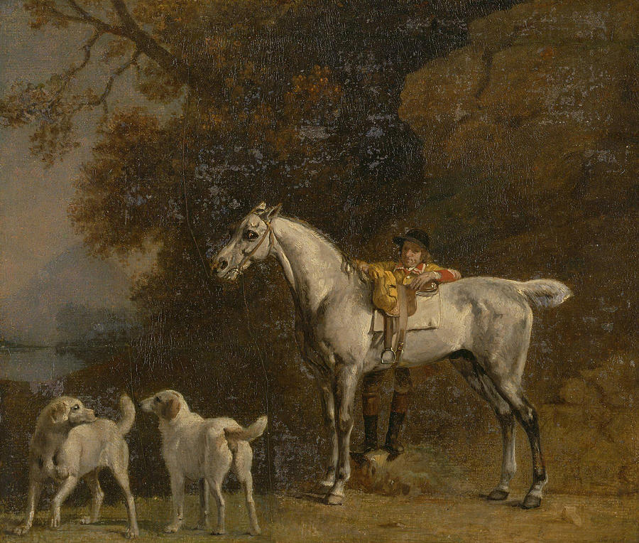 George Stubbs Painting - Studies for or after The third Duke of Richmond with the Charleton Hunt  by George Stubbs