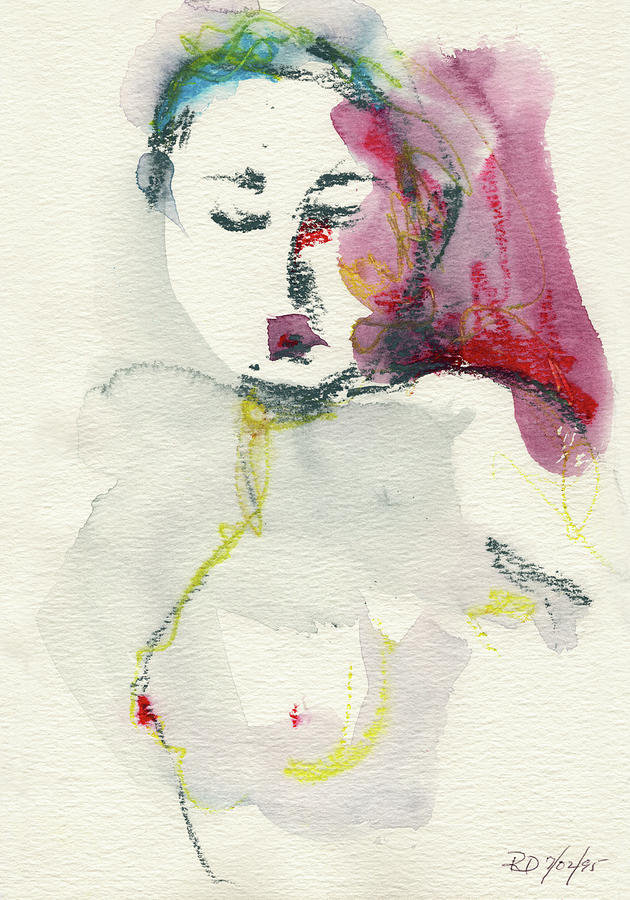 Studio Nude I Painting by Roxanne Dyer