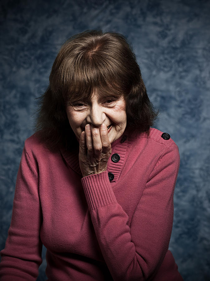 Studio portrait of cheerful senior woman Photograph by Image Source