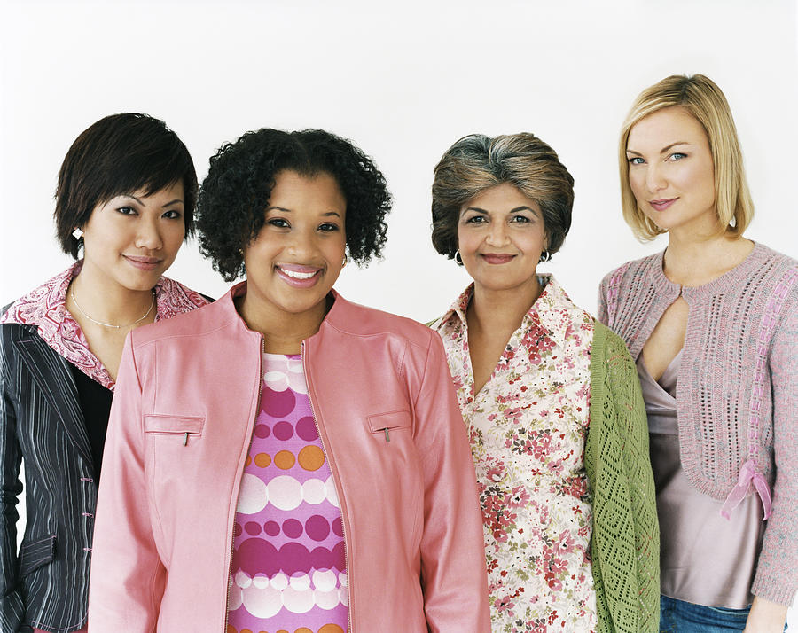 Studio Shot of a Mixed Age, Multiethnic Group of Women Photograph by Digital Vision.