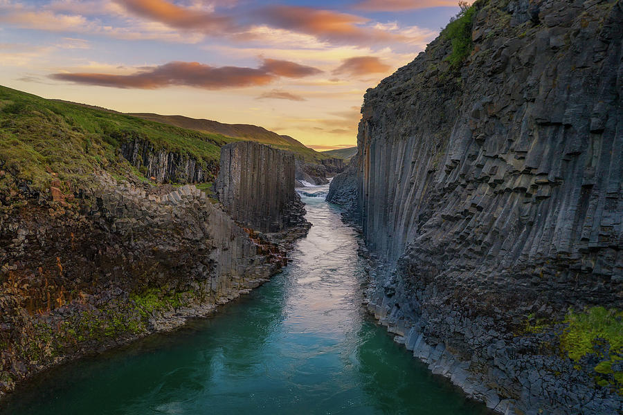 Studlagil Canyon in east Iceland at sunset Photograph by Miroslav Liska ...