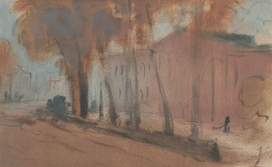 Study for Chelsea Embankment Painting by Unknown Artist