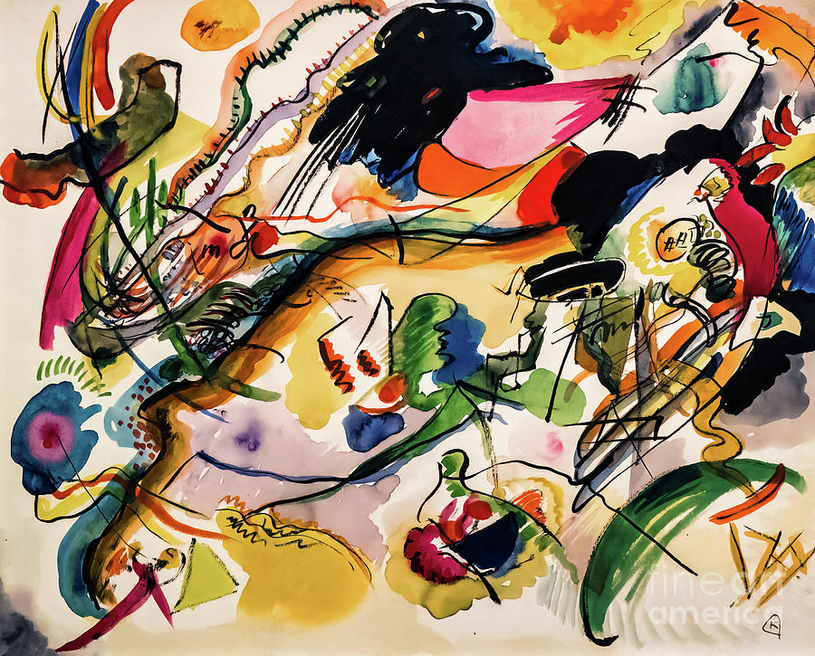 Study for Composition VII by Wassily Kandinsky 1912 Painting by Wassily Kandinsky