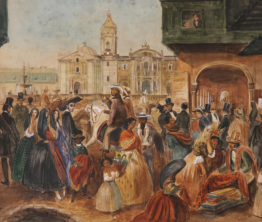 Study For Limas Main Square Painting