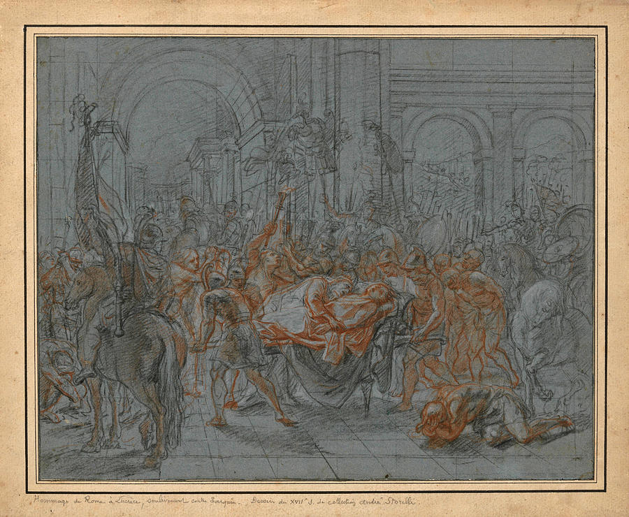 Study for the Funeral of Pallas Drawing by Antoine Coypel