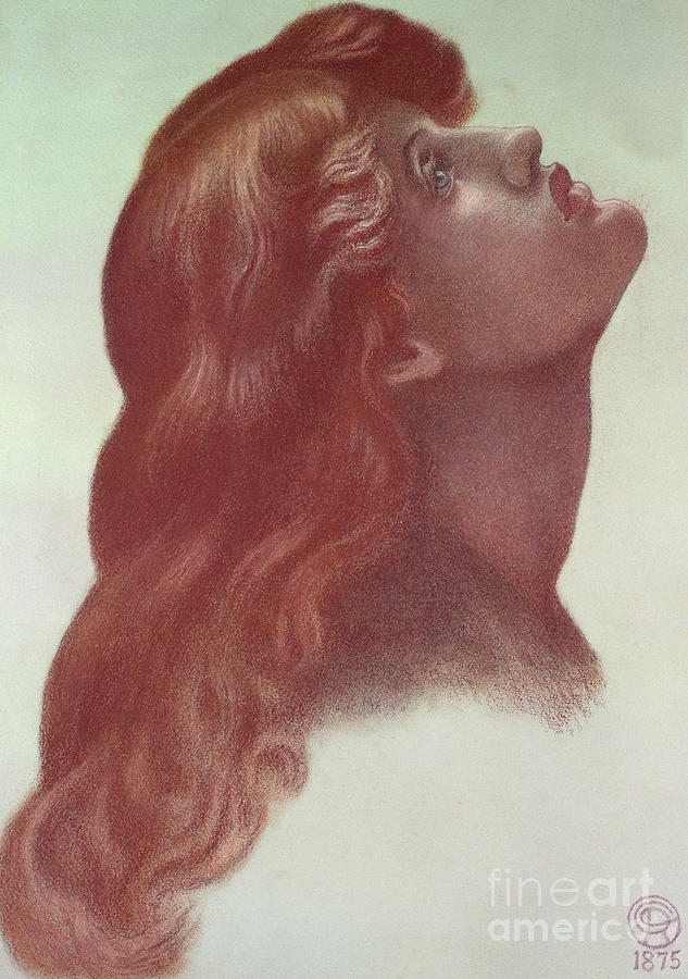 Study for the head of the left-hand figure from Astarte Syriaca, 1875 Pastel by Dante Gabriel Charles Rossetti