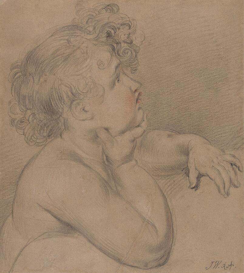 Sketch Painting - Study from Nature One of the Children of Charity for the Large Picture of the Waterloo Allegory by James Ward English