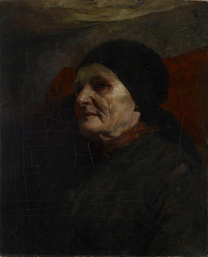 Study Head Old Woman Painting by John Ottis Adams - Fine Art America