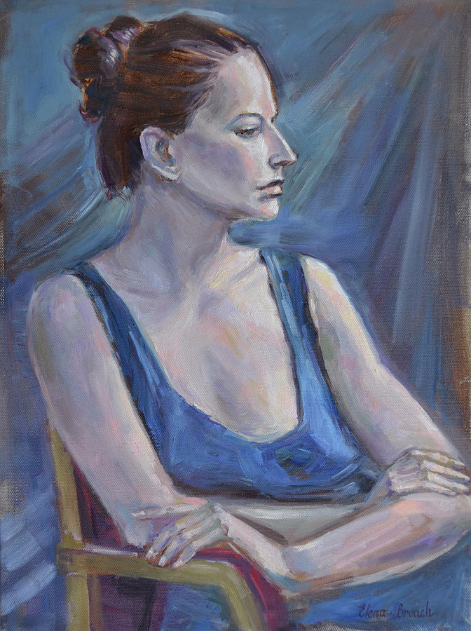 Study in Blue Painting by Elena Broach - Fine Art America