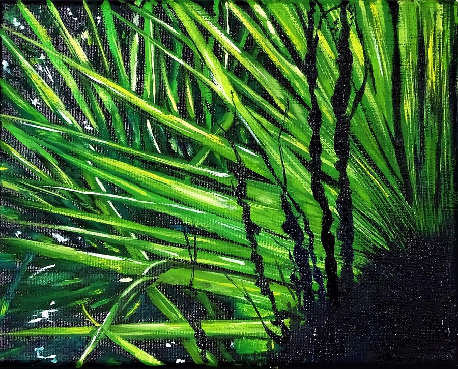 Study In Palm Leaves Painting By Connie Eads Fine Art America