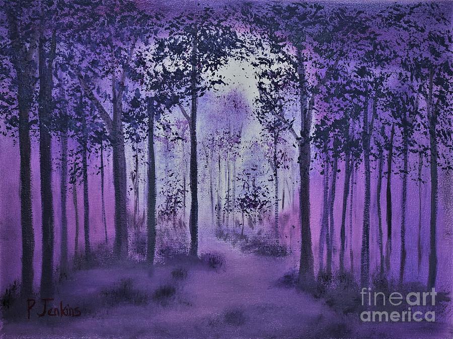 Study in Purple Painting by Patti Jenkins