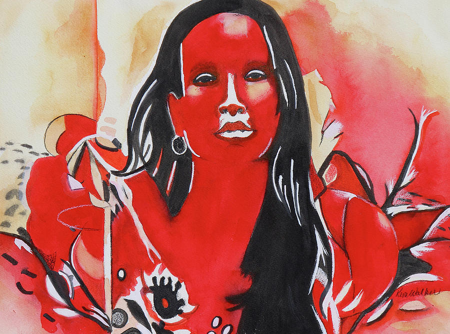 Study in Red 2 Watercolor Painting by Kimberly Walker