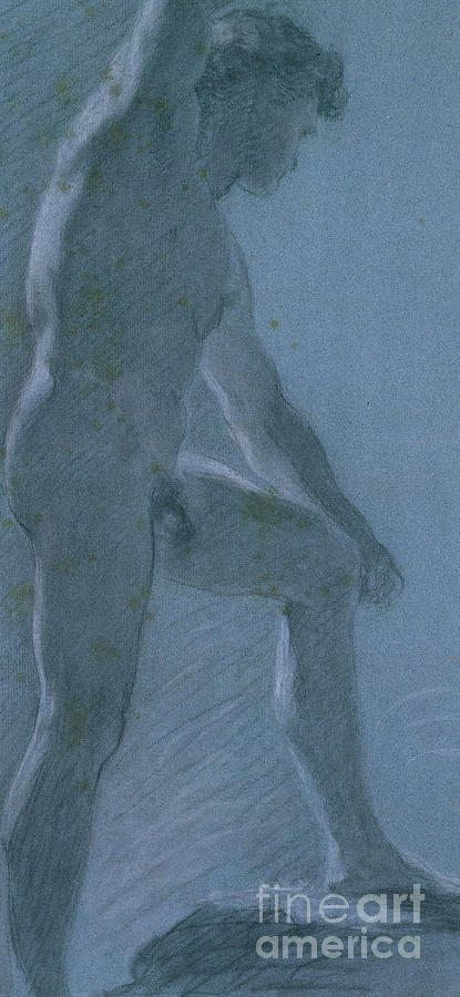 Study of a Male Nude Pastel by Pierre Paul Prudhon