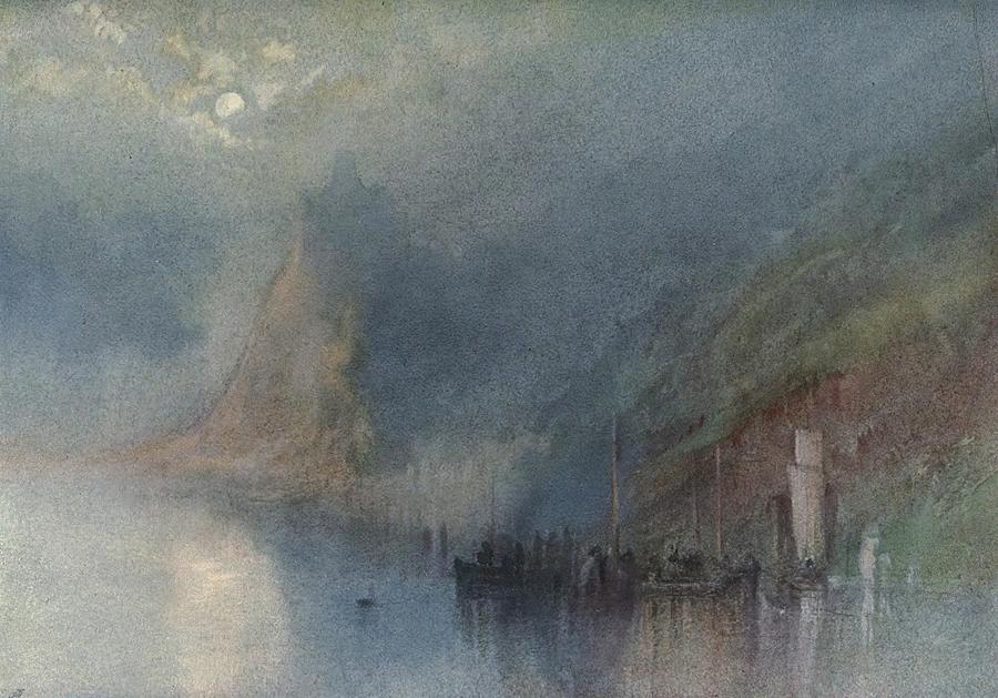 Impressionism Painting - Study on the Rhein by Joseph Mallord William Turner