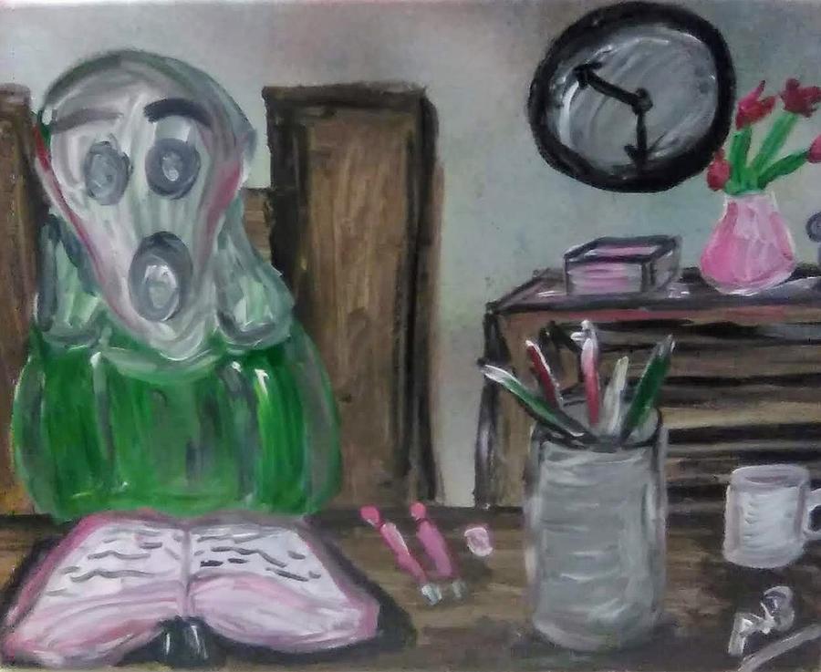 Study Scream Painting by Andrew Blitman
