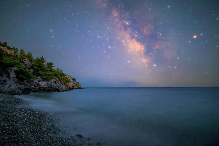 Stunning Milky Way Rising Over the Ocean Photograph by Alexios Ntounas