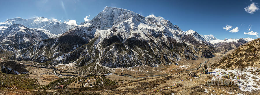 Stunning panorama of the Annapurna range in Nepal Photograph by Didier Marti