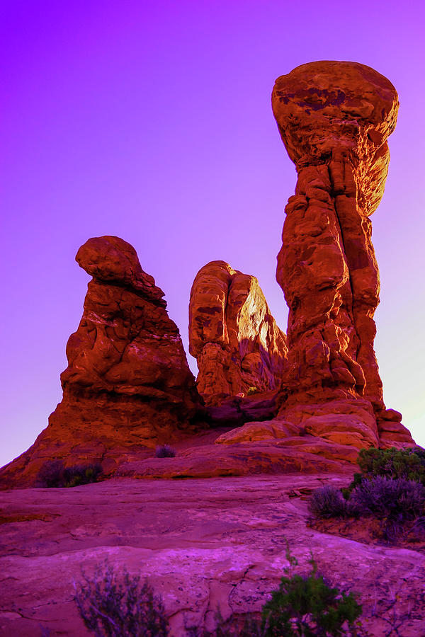 Stunning pillars in Arches  Photograph by Jeff Swan