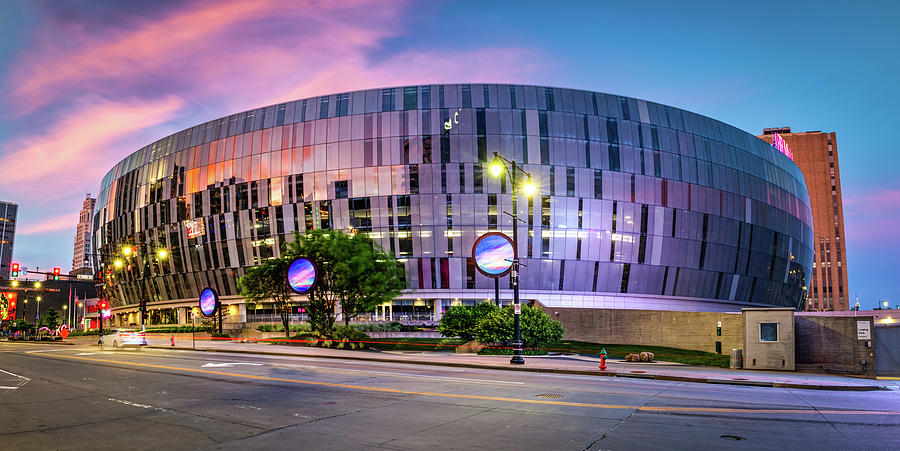 Stunning Skies Over The Kansas City Arena - Power And Lights District Panorama Photograph by Gregory Ballos