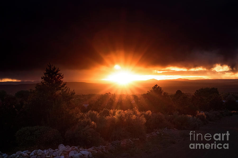 Stunning Sunset from Taos NM 7 Photograph by Elijah Rael