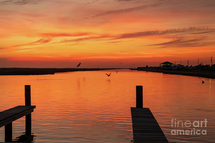 Stunning Sunset Over Lake at Freeport, Texas Photograph by Brigitte Blanchette Thompson Stunning Sunset Over Lake at Freeport, Texas Photograph by Brigitte Blanchette Thompson