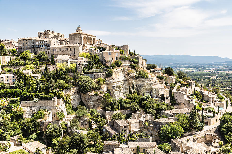 Stunning view of Gordes, a famous hilltop village in Provence, France Photograph by @ Didier Marti
