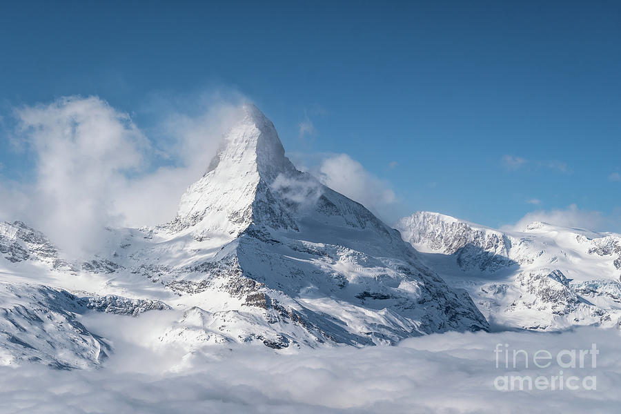 Stunning viewf of the famous Matterhorn peak in Zermatt in Canto Photograph by Didier Marti