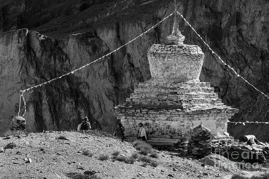 Stupa in the Zanskar Gorge - Ladakh India Photograph by Craig Lovell